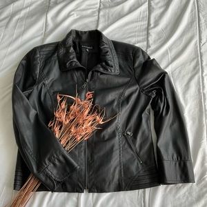 NWOT black Faux leather jacket